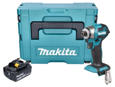 Image de Makita DTD 173 G1J Clé à choc sans fil 18 V 180 Nm 1/4" Brushless + 1x batterie 6,0 Ah + Makpac - sans chargeur