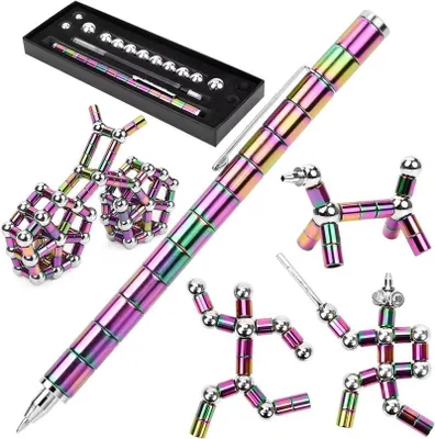 Produktbild von Magnetischer Fidget-Stift 0,5 mm - Regenbogenfarben, Stressabbau & Kreativität