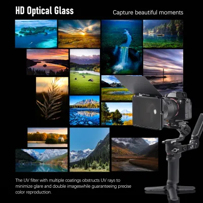 Image de Filtre UV carré FOTGA 4 mm, 4 x 5,65 pouces, verre optique HD protecteur et fin, revêtement multicouche ultra-épais