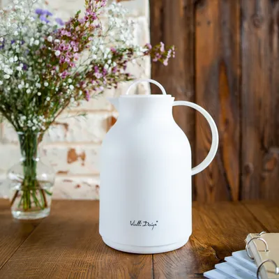 Productafbeelding van Thermofles, thermoskan, Vialli Design, thermoskan AMO met glazen binnenkant, VIALLI DESIGN, 1 liter, HOMLA