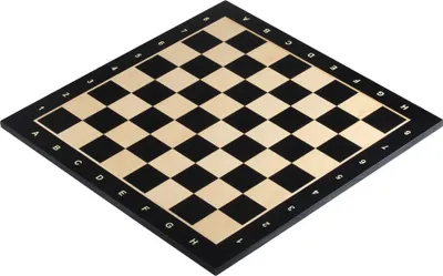 Produktbild von Schachbrett Nr. 4+ (mit Beschreibung) Ebenholz (Inlay)