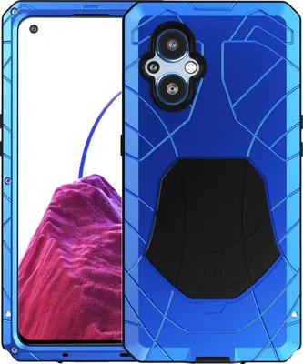 Produktbild von Blaue Bumper-Hülle Für Oneplus Nord N20 5G, Metallverstärkt, Cph2459