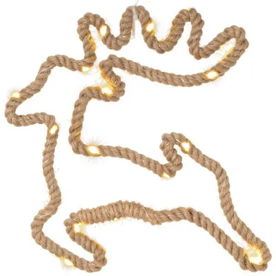 Obrázek produktu pro Vánoční dekorace sob 28 x 29 cm, 20 LED, teplá bílá