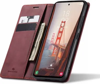 Immagine prodotto di SPACECASE Custodia a portafoglio con patta per Galaxy S23 FE Rosso