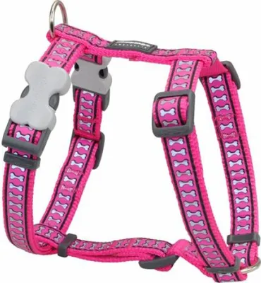 Produktbild von Hundegeschirr Red Dingo Knochen Reflektierend 46-76 cm Pink