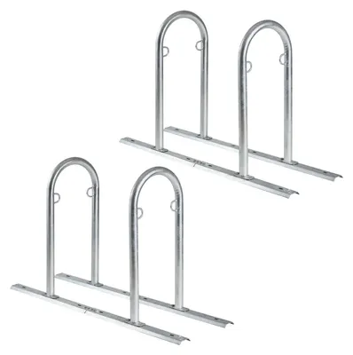 Produktbild von 2x Fahrradparker 140x43x88 cm Anlehnbügel Fahrradständer bis zu 8 Stellplätze Stahl feuerverzinkt