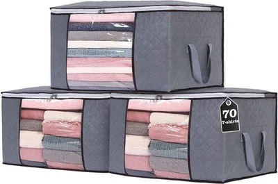 Produktbild von Famanu Kleiderhülle Organizer Aufbewahrungstasche - Set mit 3 Taschen