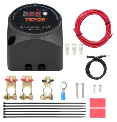 Produktbild von VEVOR Doppelbatterie-Trennrelais, 12 V, 140 A, manueller und automatischer Modus