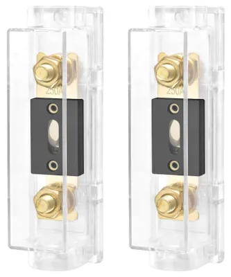 ANL-Sicherungshalter, 0/2/4 AWG, 2 Stück, 250A, vergoldet
