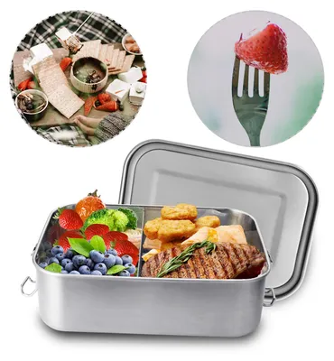 Immagine prodotto di Jopassy 1200ml lunch box senza plastica BPA free lunch box lunch box in acciaio inox