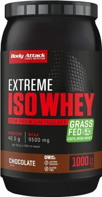 Produktbild von Body Attack Extreme Iso Whey – 1000 g Chocolate