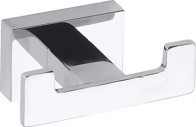 Produktbild von BASA Doppelkleiderhaken Messing Chrom 78x35x50 mm für Bad & Küche >> zum Bohren