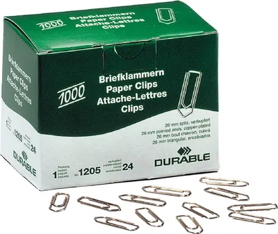 Produktbild von DURABLE Briefklammern 26mm verkupfert Pckg