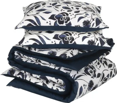 Produktbild von bettbezug 260 x 240 cm Baumwolle blau/weiß