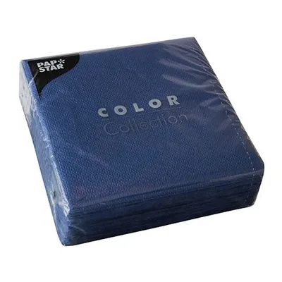 Produktbild von Servietten, 1-lagig 1/4-Falz 33 cm x 33 cm dunkelblau