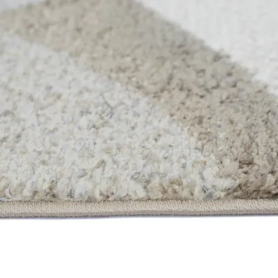 Produktbild von Moderner Wohnzimmerteppich mit abstraktem Muster grau beige Größe - 200x280 cm