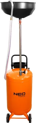 Image de NEO TOOLS Récupérateur d'huile pour 70l, hauteur réglable 100-160cm avec chariot à 4 roues, vidange par pression d'air 0,1-1 bar