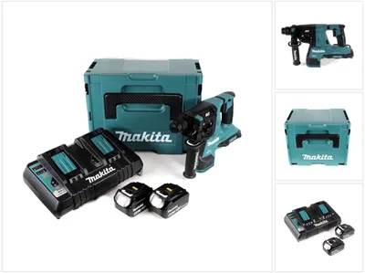 Produktbild von Makita DHR 280 PMJ Akku Bohrhammer 36V (2x18V) Brushless SDS-PLUS im Makpac + 2x 4,0 Ah Akku + Doppelladegerät