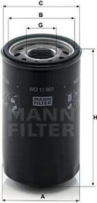 Produktbild von Filter, Arbeitshydraulik MANN-FILTER WD 11 001
