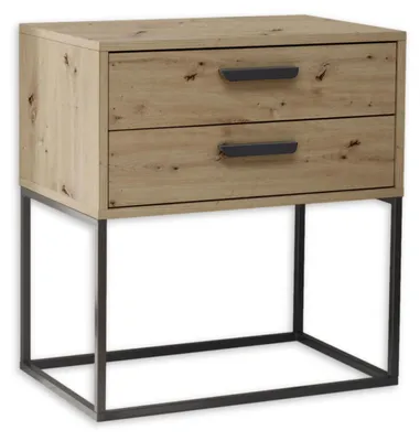 Productafbeelding van SUNA Nachtkastje, nachttafel, ambachtelijke eikenlook, 60 x 65 x 38,5 cm (B/H/D)