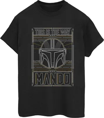 Produktbild von Star Wars - "The Mandalorian The Way" T-Shirt für Damen BI45917 (M) (Schwarz)