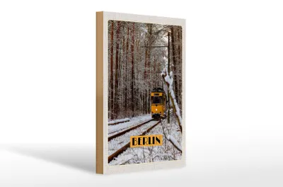 Produktbild von Holzschild Reise 20x30cm Berlin Deutschland Schnee Reise