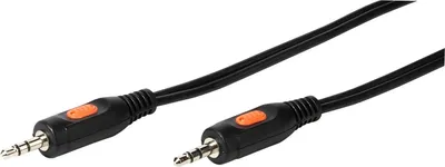 Produktbild von ViVanco™VVAJACK25MMK, 3.5mm, Männlich, 3.5mm, Weiblich, 2,5 m, Schwarz
