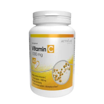 Produktbild von Hochdosiertes Vitamin C 1000mg, 60 Kapseln - Für starke Abwehrkräfte!