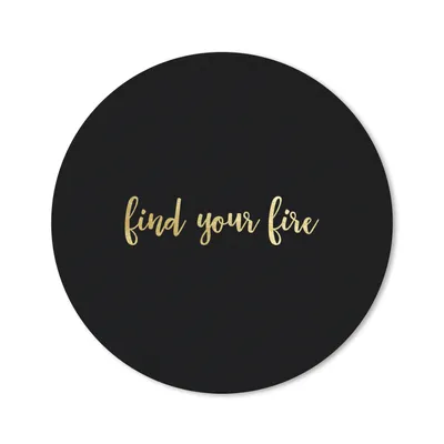 Produktbild von MuchoWow® Mauspad Mousepad Zitate - Feuer - Gold - Schwarz 20x20 cm - Mousepads - Maus Mat - Pad - Mausunterlage - Schreibtischmatte