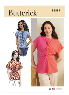 Imagen del producto de Patrón de costura para blusa de mujer Butterick B6899Y5, tallas 46-54