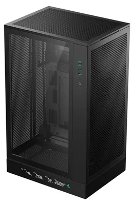 Produktbild von DeepCool CH270 Digital, Mini Tower, PC, Schwarz, micro ATX, Mini-ITX, Acrylnitril-Butadien-Styrol (ABS), SPCC, Gehärtetes Glas, 17,4 cm