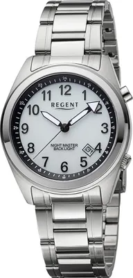 Obrázok produktu pre Regent kovové pánske náramkové hodinky quartz strieborný kovový náramok D2URBA774