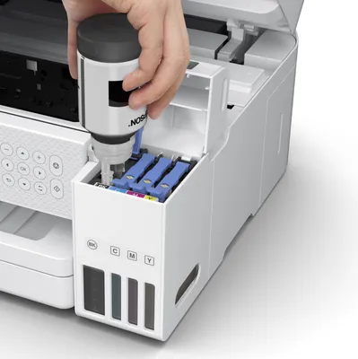 Produktbild von Epson EcoTank L6276, Tintenstrahl, Farbdruck, 4800 x 1200 DPI, A4, Direktdruck, Weiß