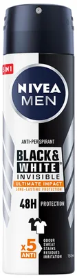 Zdjęcie produktu dla Nivea Men Invisible for Black & White Ultimate Dezodorant w sprayu 150 ml