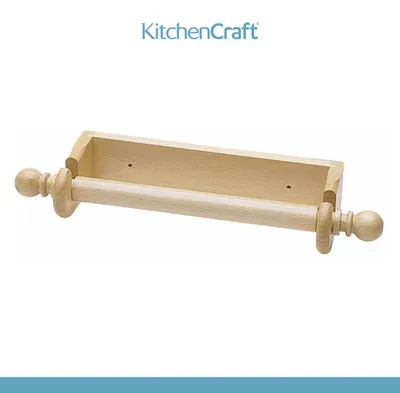 Productafbeelding van KitchenCraft Papierrolhouder, wandmodel, van hout, 29 x 11 cm