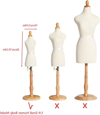 Productafbeelding van Vrouwelijke Torso - Jurkvorm Standaard - Kleding Presenteren - In Hoogte Verstelbaar - 18-23 Inch - Natuurlijk Hout