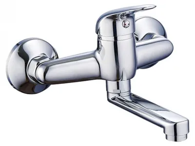 Obrázok produktu pre Drezová batéria nástenná PLUTO rovné rameno 12cm, rozstup 150mm, chróm