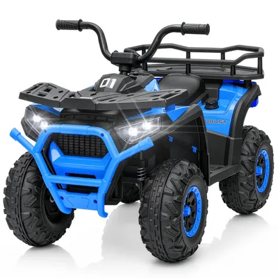 Image de Quad électrique pour enfants LEADZM, 24V, 4,5Ah, 25W, type ATV, pour les enfants de 3 à 6 ans, couleur bleue