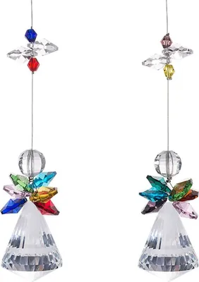 Produktbild von Kristall Suncatcher Engel - Feng Shui Dekoration - 2 Stück