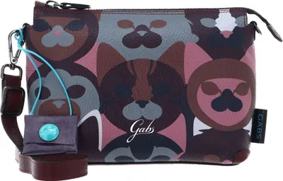 Immagine prodotto di Gabs Pelle borsa a tracolla Josephine TG Animals + Bull Crossbody Bag Pop Cats Chianti multicolore