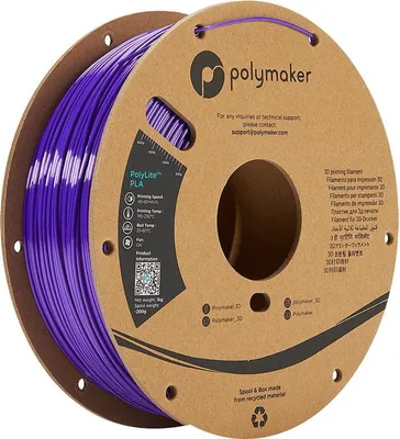 Zdjęcie produktu dla Polymaker PolyLite PLA, kolor: Silk Purple, rozmiar filamentu: 1,75 mm, waga: 1 kg