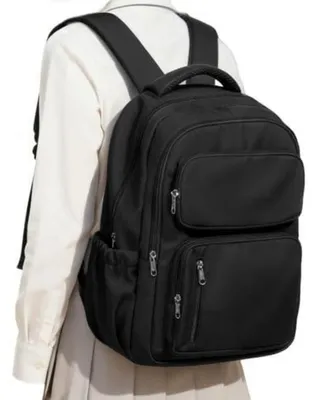 Produktbild von Schulrucksack Mädchen Jungen Rucksack Schule Teenager Wasserdicht Laptop 42x31x17cm Schwarz