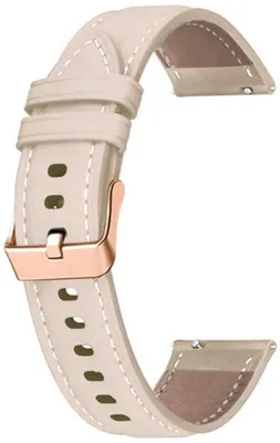 Produktbild von Go Go Gadget – Smartwatch-Armband – geeignet für Garmin Venu 2s/3s, Vivoactive 4s, Forerunner 255s/265s, Huawei Watch GT 5 Pro/5/4 – 42 mm/41 mm – Roségoldene Schnalle – Beige