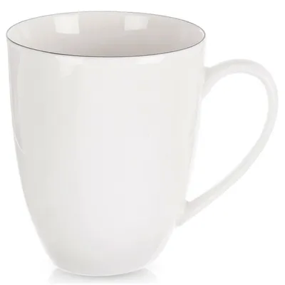 Obrázok produktu pre Biely porcelánový hrnček DECORA 390 ml