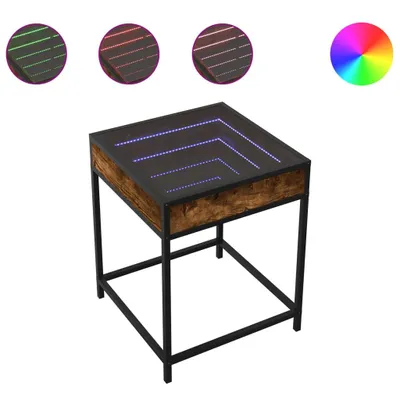 Produktbild von Couchtisch mit Infinity-LED Räuchereiche 40x40x51 cm