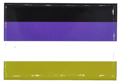 Produktbild von Kühlschrankmagnet mit Nonbinärer Flagge, 5x7,8 cm