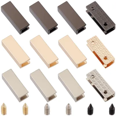 18 Sets Metall-Gürtelspitzen mit Schrauben, Goldclip, DIY