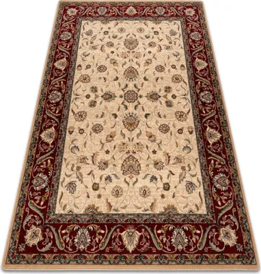 Produktbild von Wollteppich OMEGA ARIES Blumen hell rubin beige 300x400 cm