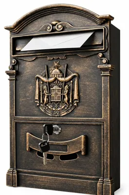 Image de Boîte aux lettres murale ancienne au design rétro