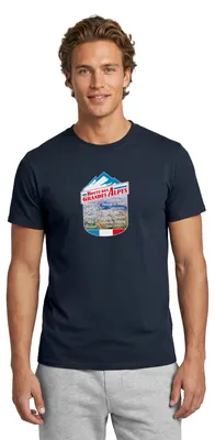 Produktbild von Spreadshirt Route Des Grandes Alpes Souvenir Männer T-Shirt, XL, Navy